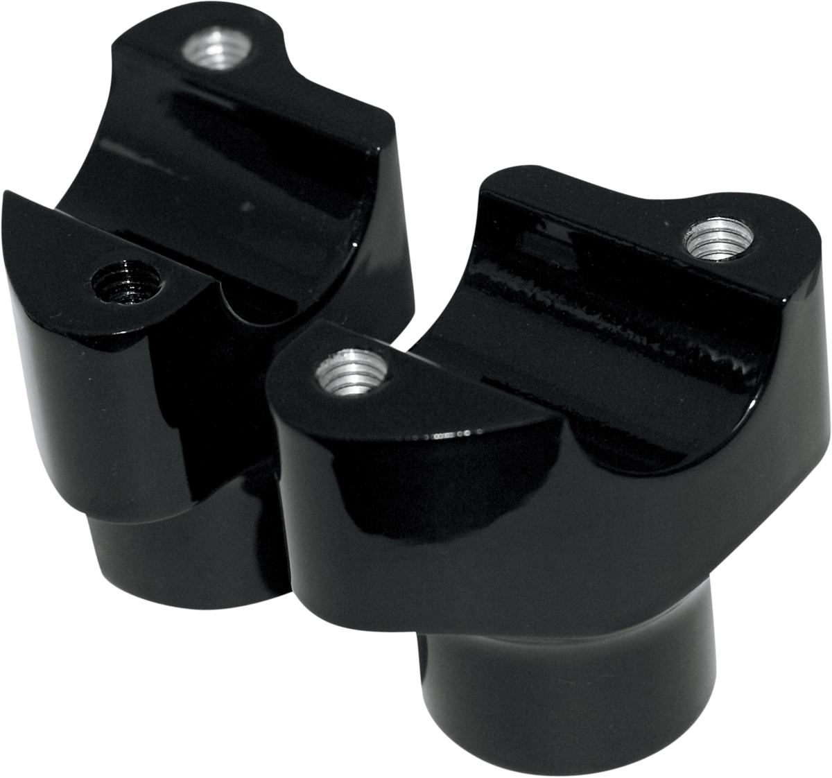 DRAG SPECIALTIES Buffalo Billet Aluminum Handlebar Risers - 1-1/2" - Black 0602-0350