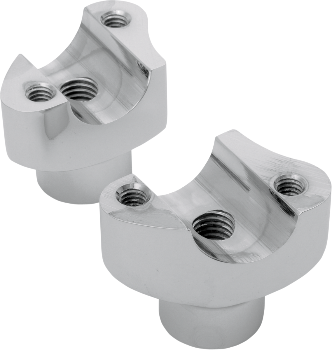 DRAG SPECIALTIES Forged Aluminum Handlebar Risers - Straight - 1.7" - Chrome 241616