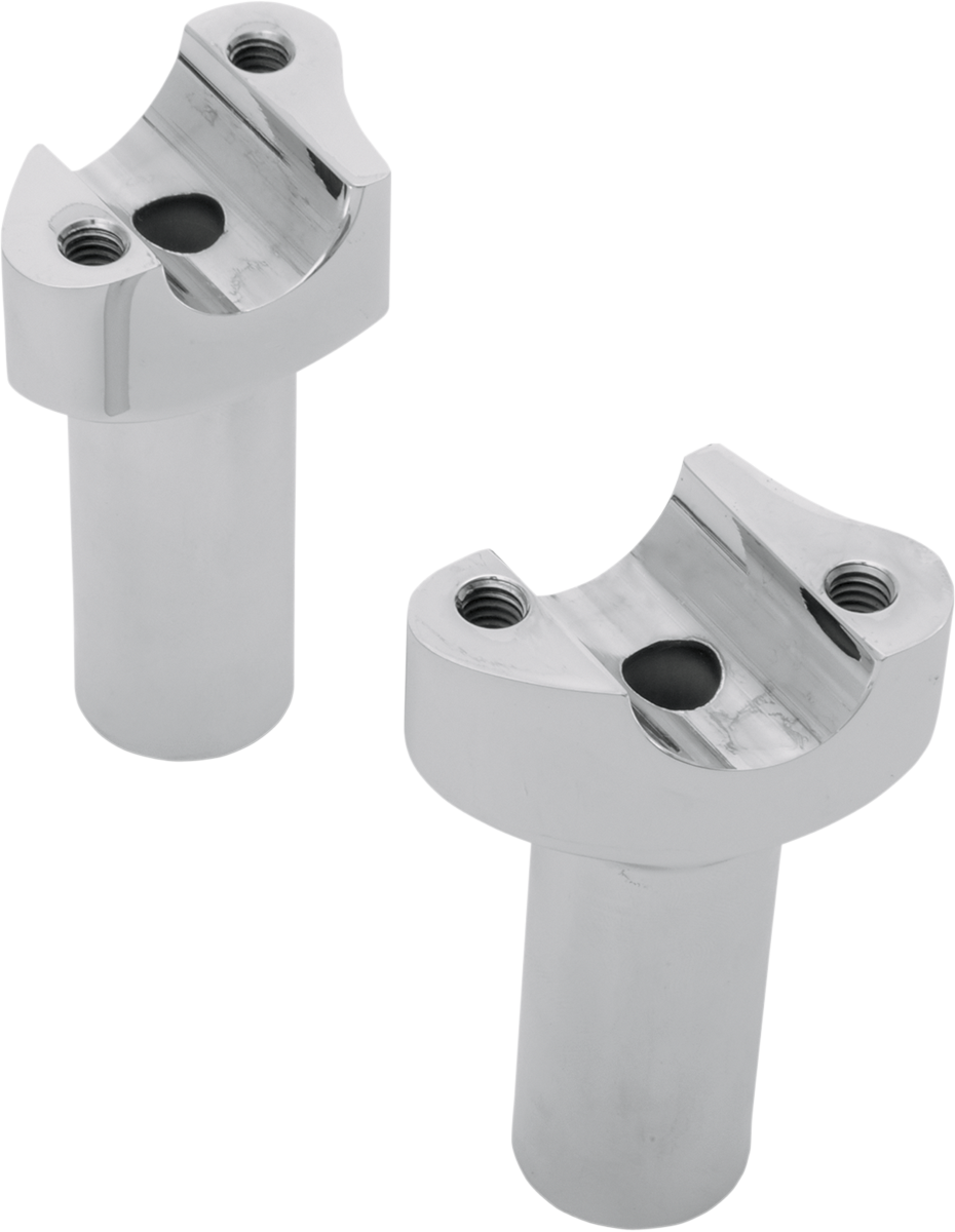 DRAG SPECIALTIES Forged Aluminum Handlebar Risers - Straight - 3-1/2" - Chrome 241001