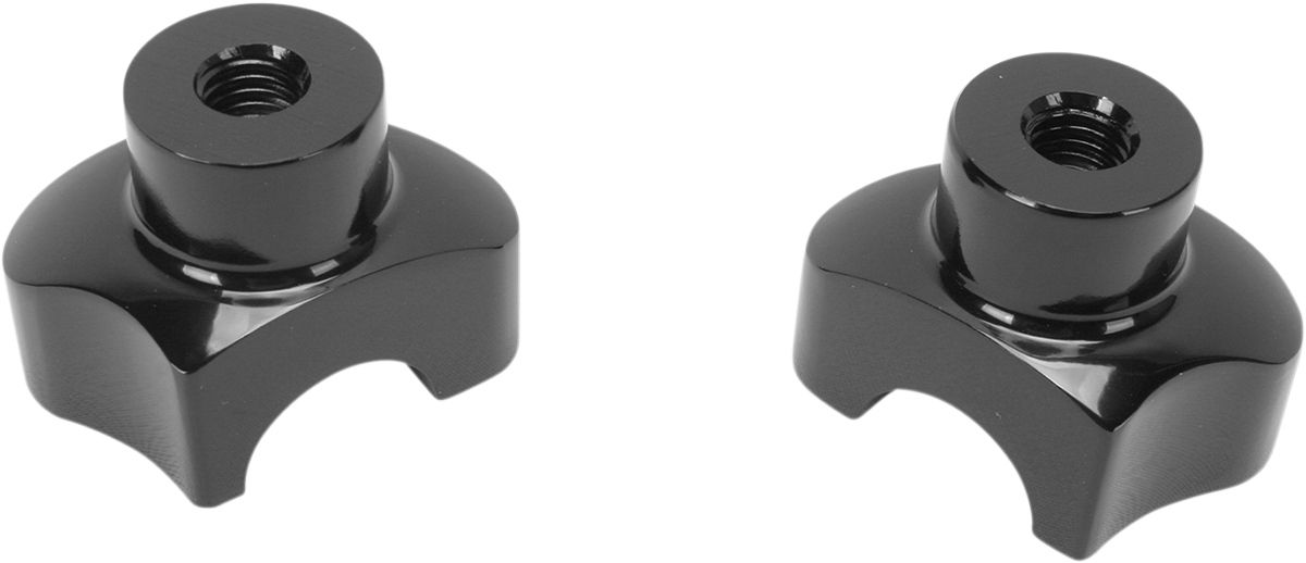 DRAG SPECIALTIES Forged Aluminum Handlebar Risers - Straight - 1.7" - Black 241617