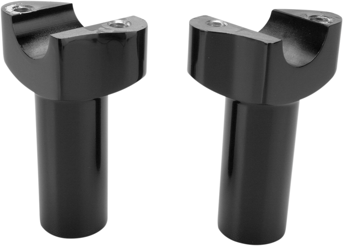 DRAG SPECIALTIES Forged Aluminum Handlebar Risers - Straight - 3-1/2" - Black 241611