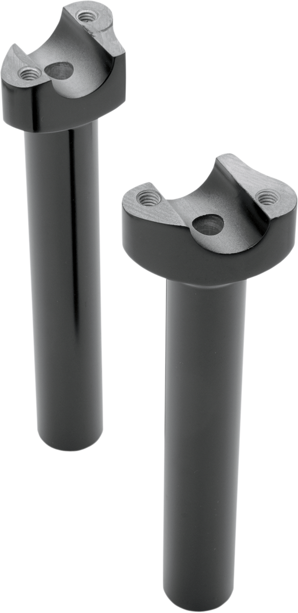 DRAG SPECIALTIES Forged Aluminum Handlebar Risers - Straight - 8" - Black 241615