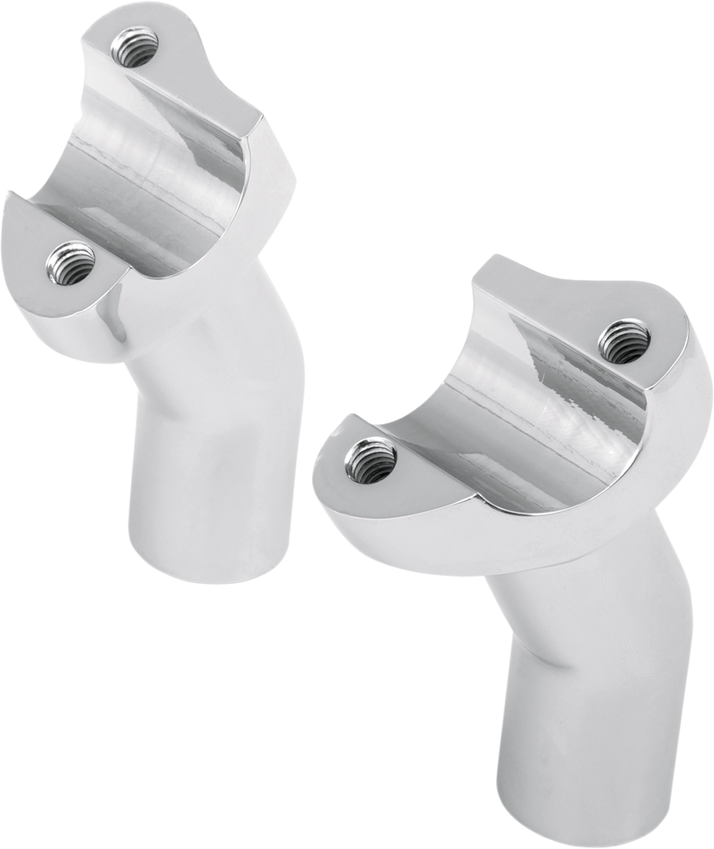 DRAG SPECIALTIES Forged Aluminum Handlebar Risers - Pullback - 3-1/2" - Chrome 241600