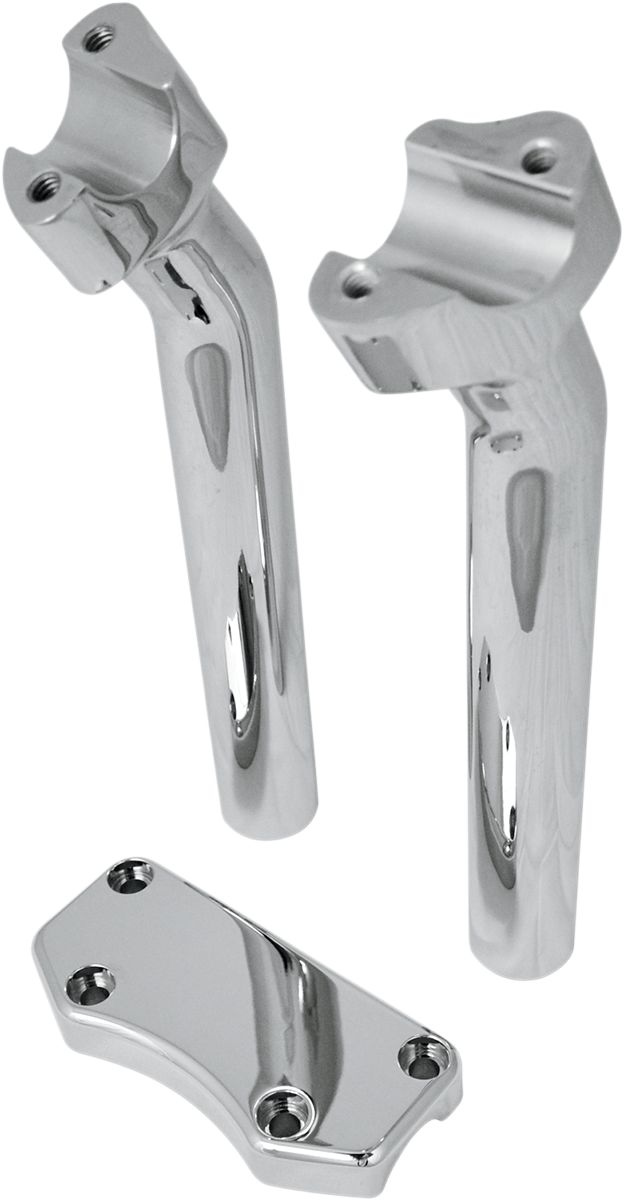 DRAG SPECIALTIES Handlebar Riser & Top Clamp Kit - 9-1/2" - Buffalo - Chrome 0602-0594