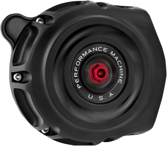 PERFORMANCE MACHINE (PM) Vintage Air Cleaner - Black Ops™ 0206-2132-SMB