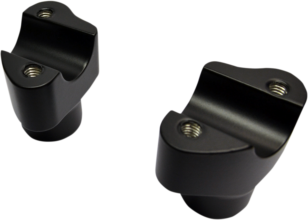 DRAG SPECIALTIES Buffalo Billet Aluminum Handlebar Risers - 1-1/2" - Flat Black 0602-0809