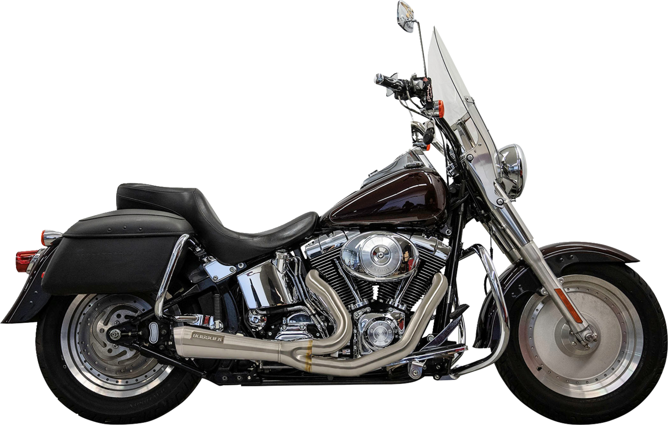BASSANI XHAUST 2-into-1 Ripper Exhaust System - Short - Black - Twin Cam Softails 1S6B