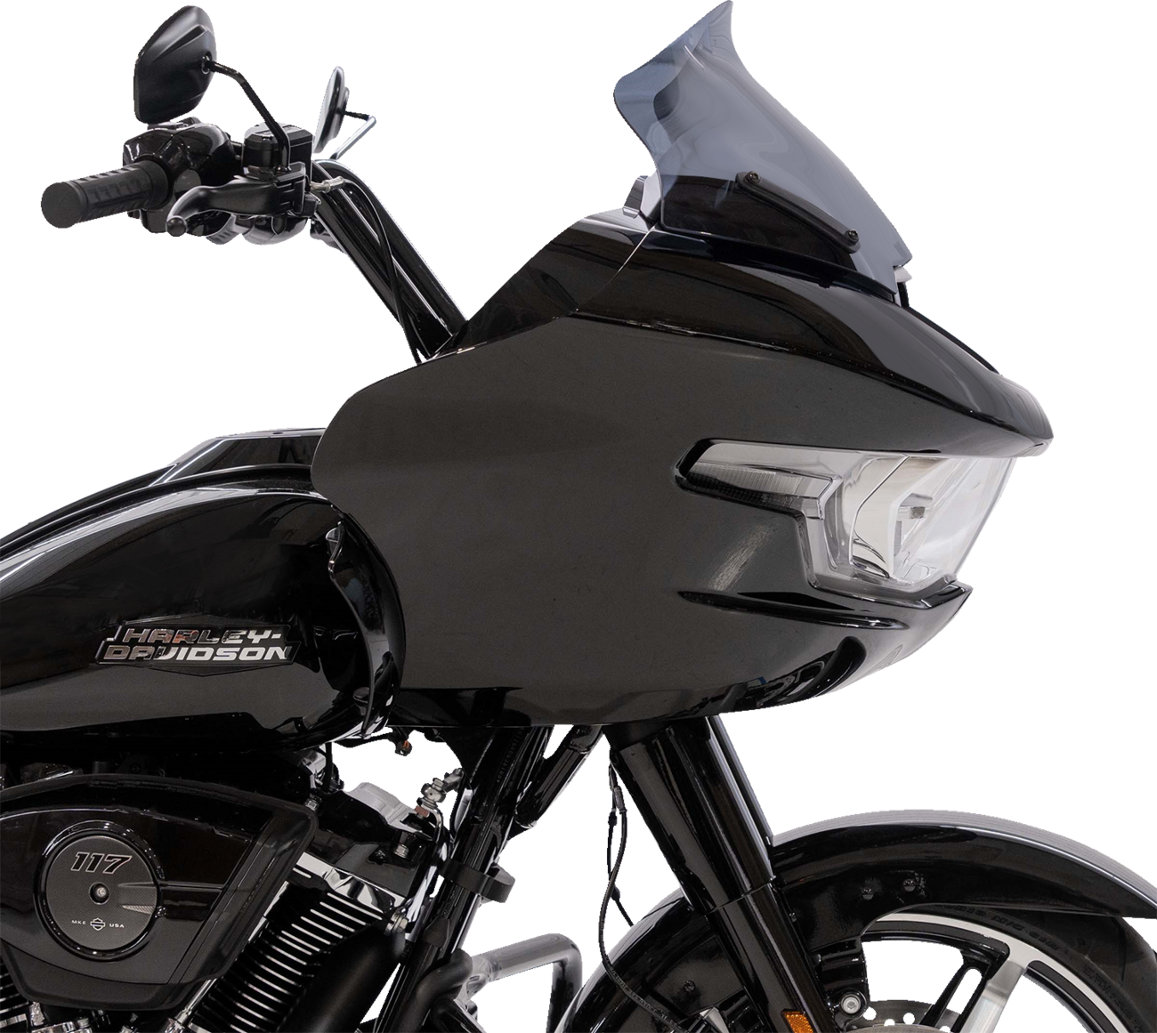 KLOCK WERKS Sport Flare™ Windshield - 11" - Dark Smoke - FLTRX KWW-01-0735-DS