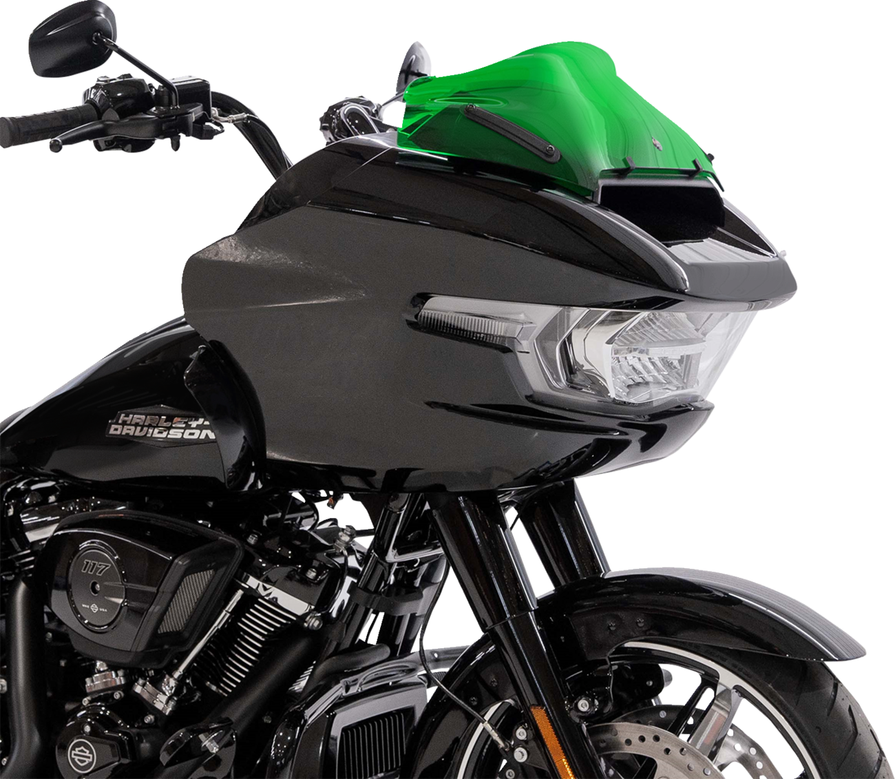 KLOCK WERKS Kolor Flare™ Sport Windshield - 8" - Green - FLTRX KWW-01-0758