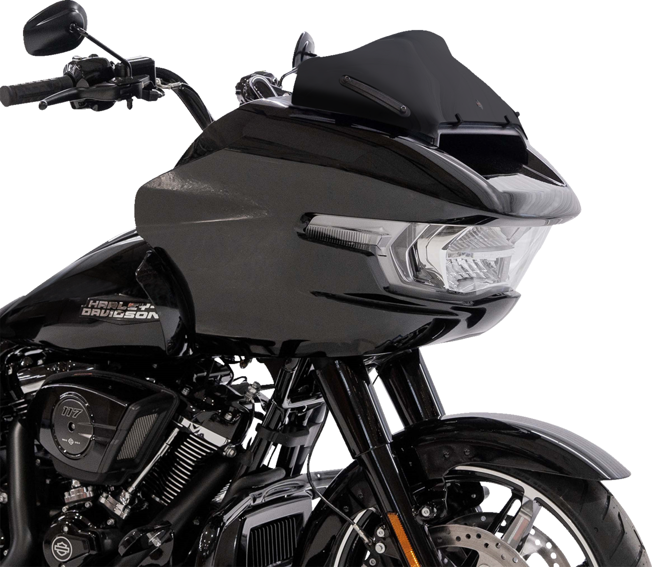 KLOCK WERKS Sport Flare™ Windshield - 8" - Black - FLTR KWW-01-0708-B