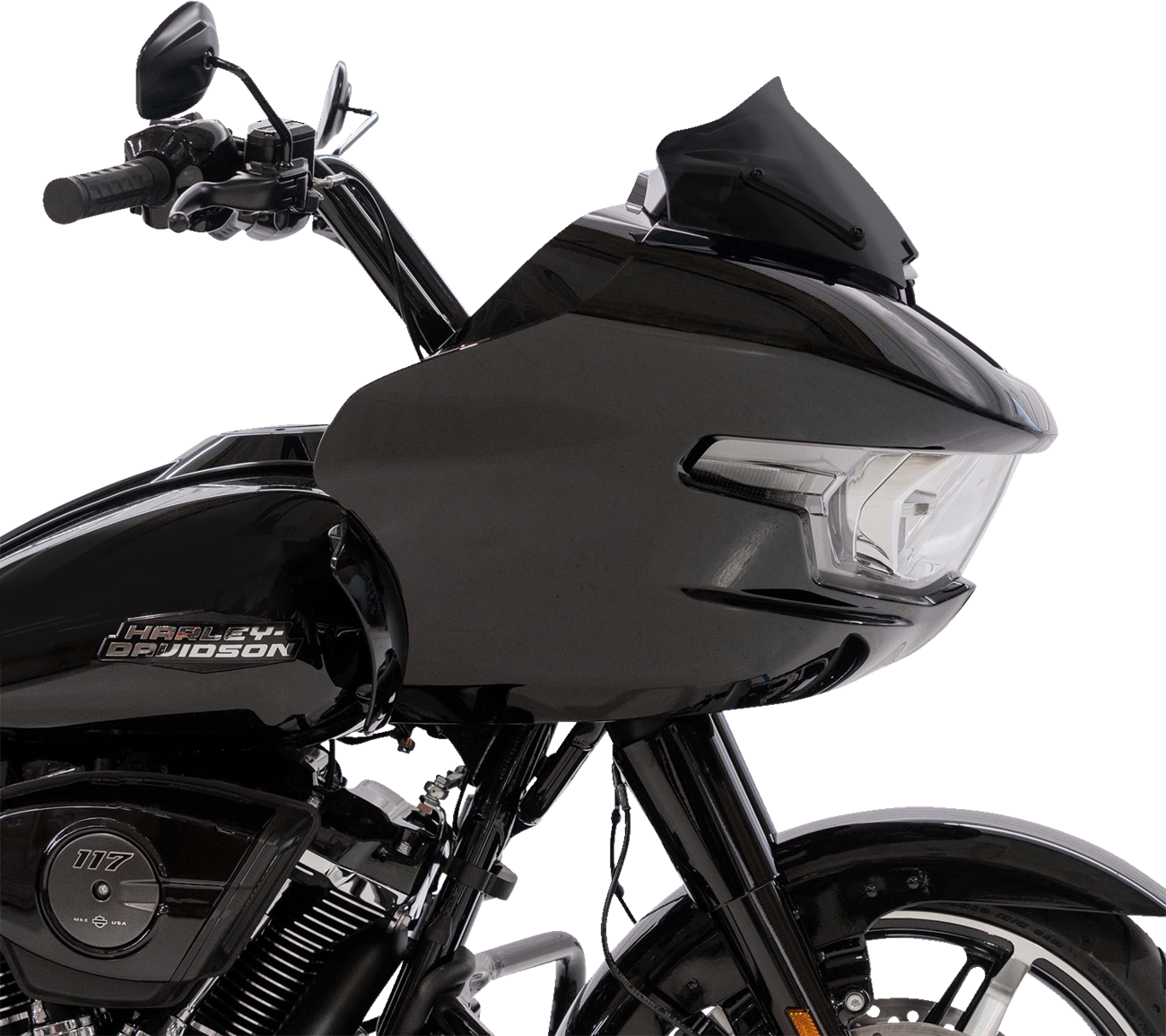 KLOCK WERKS Sport Flare™ Windshield - 8" - Black - FLTR KWW-01-0708-B