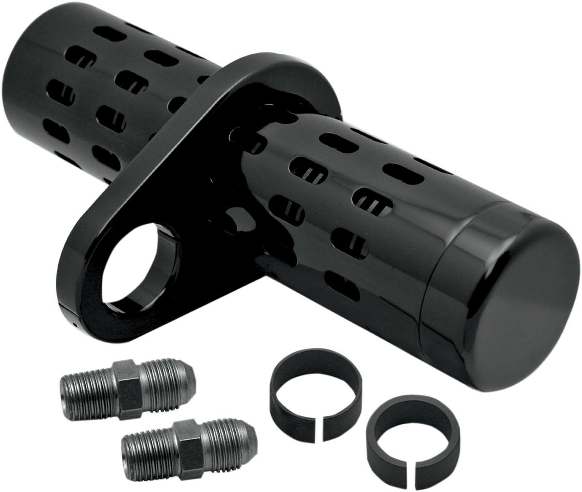 PRO-ONE PERF.MFG. Oil Cooler Kit 201050B with No Gauge, Black Finish, 1 inch to 1-1/4 inch Fittings