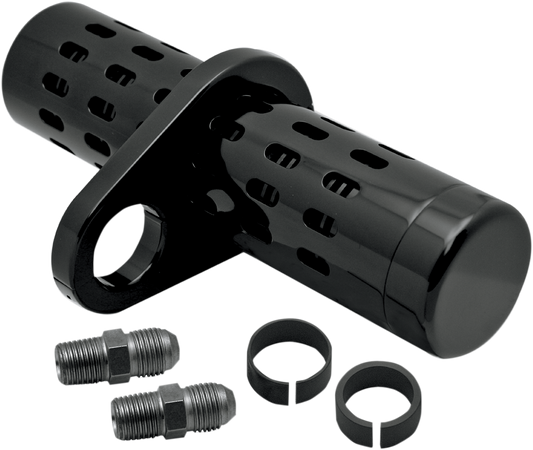 PRO-ONE PERF.MFG. Oil Cooler Kit 201050B with No Gauge, Black Finish, 1 inch to 1-1/4 inch Fittings