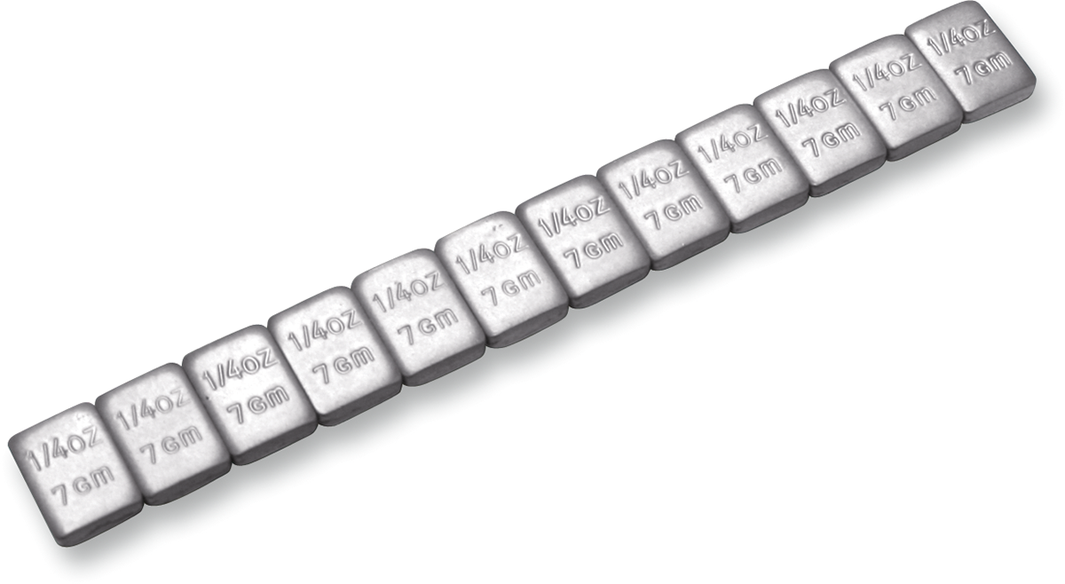 Motion Pro Wheel Weights - Adhesive Stick-On Silver - 1/4 oz - Pack of 72 (Part #08-0454)