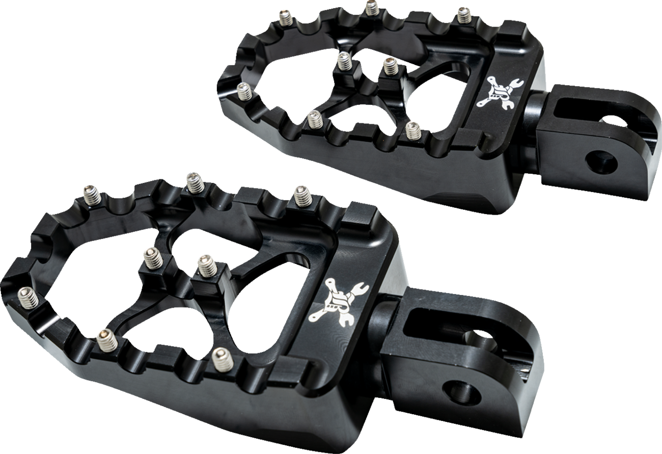 BURLY BRAND MX Evolution Passenger Pegs - Black - Softail B13-1017B