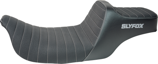 SLYFOX High Noon Seat for Ford Lightning 1997-2007 – Vinyl with Classic Stitch and Gray Logo, Part 4702B-SlyFox