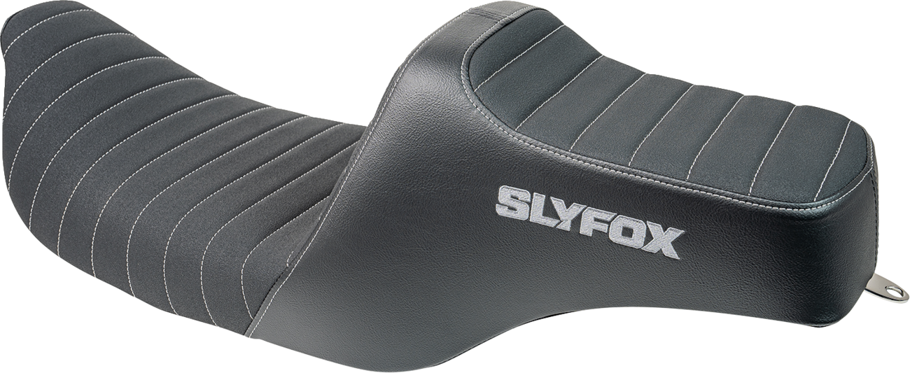 SLYFOX High Noon Seat for Ford Lightning 1997-2007 – Vinyl with Classic Stitch and Gray Logo, Part 4702B-SlyFox