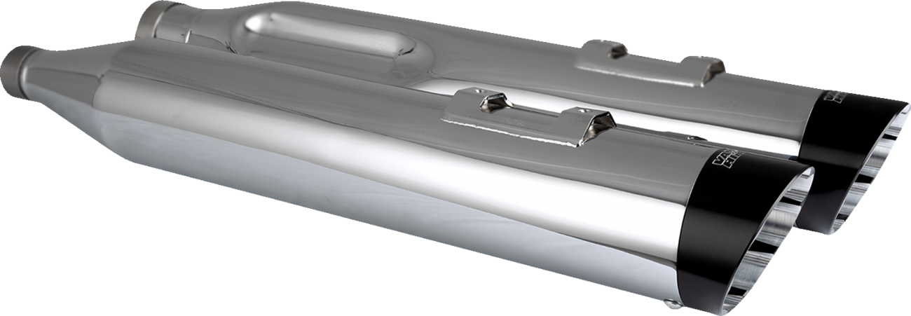 Vance & Hines Razorback 450 Slip-On Mufflers for M8 Bagger - Chrome Finish (Part #17960)