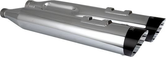 Vance & Hines Razorback 450 Slip-On Mufflers for M8 Bagger - Chrome Finish (Part #17960)