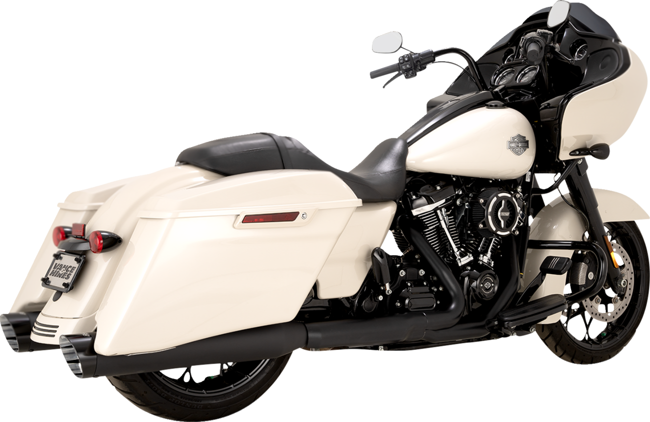 Vance & Hines Razorback 450 Slip-On Mufflers for M8 Bagger - Black, Part 47960