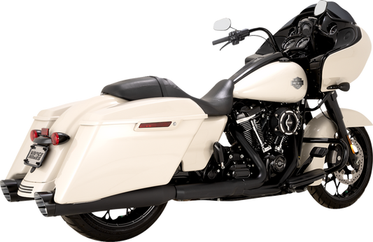 Vance & Hines Razorback 450 Slip-On Mufflers for M8 Bagger - Black, Part 47960