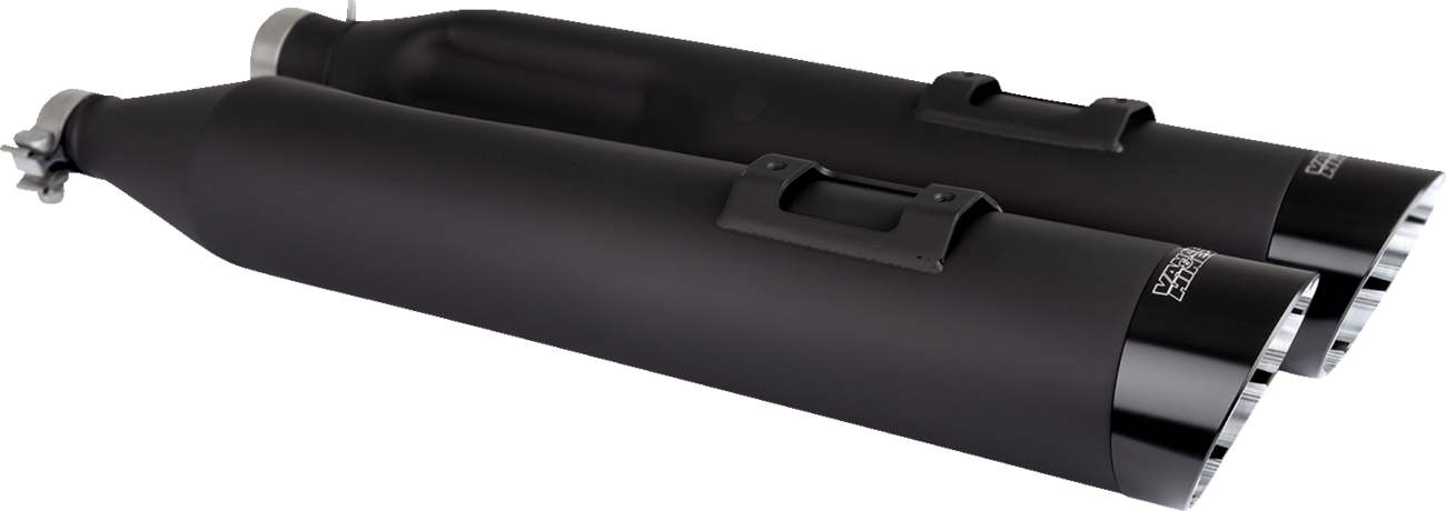 Vance & Hines Razorback 450 Slip-On Mufflers for M8 Bagger - Black, Part 47960
