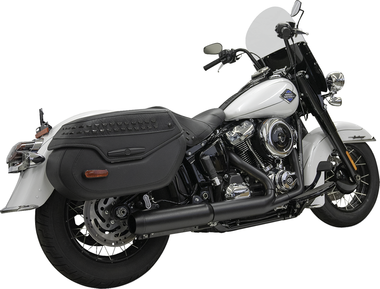 BASSANI XHAUST 4" Slip-On Muffler with 2-1/2" x 10" Baffle Core - Black - 49-State 1S38FB