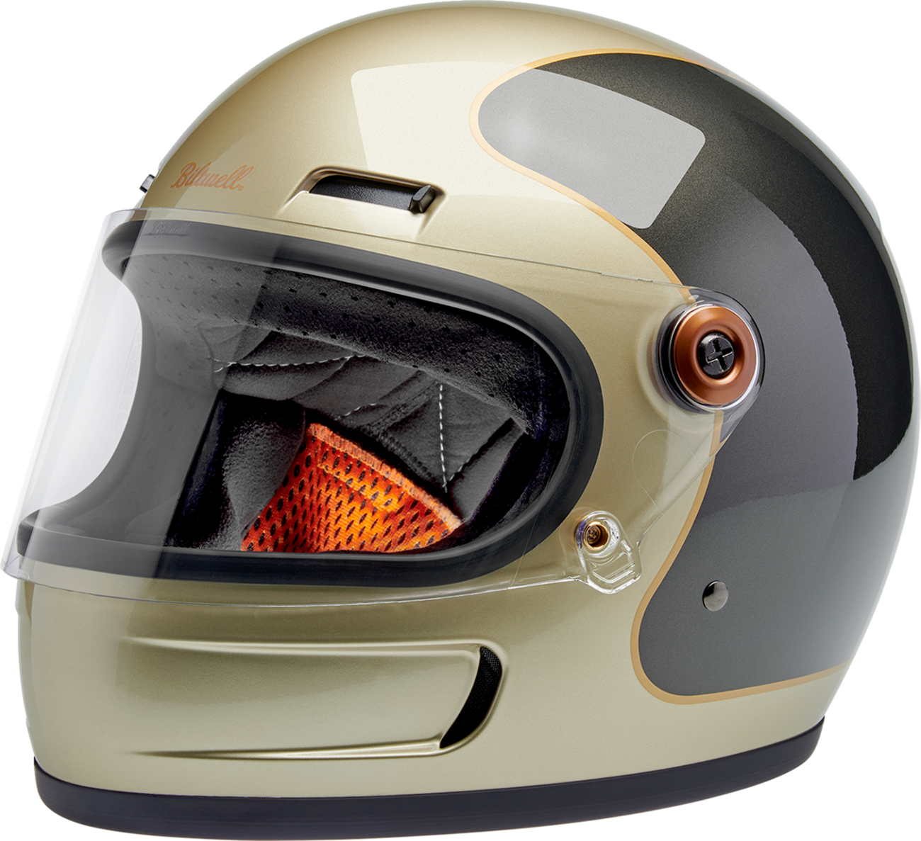 BILTWELL Gringo SV Helmet - Tracker - Gloss Metallic Champagne/Charcoal - Medium 1006-5100-503