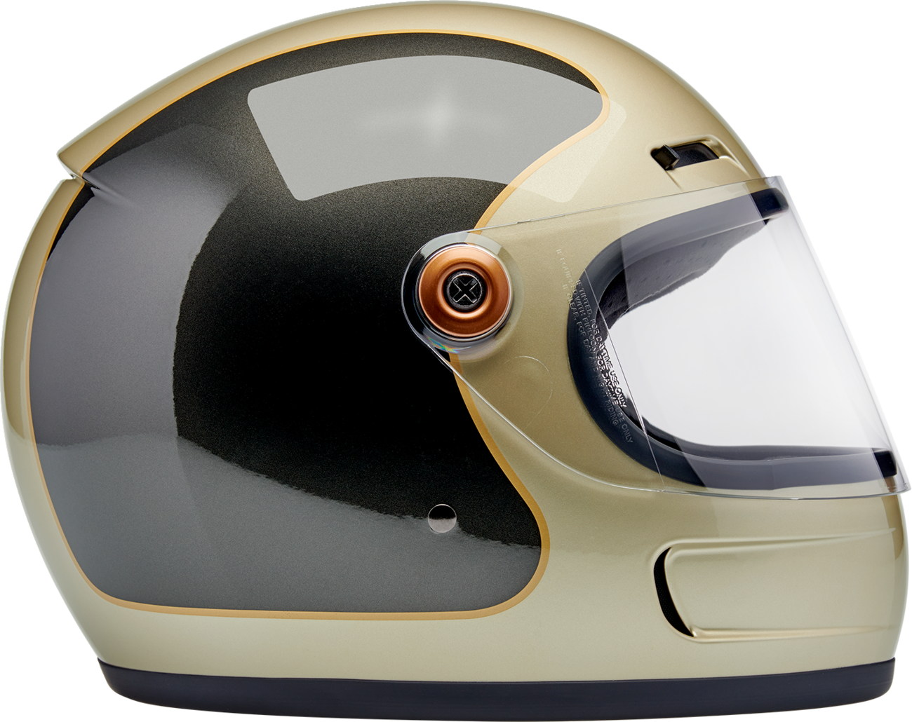 BILTWELL Gringo SV Helmet - Tracker - Gloss Metallic Champagne/Charcoal - Medium 1006-5100-503