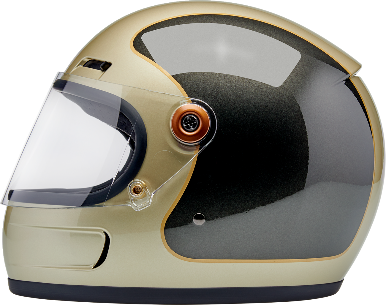 BILTWELL Gringo SV Helmet - Tracker - Gloss Metallic Champagne/Charcoal - Medium 1006-5100-503
