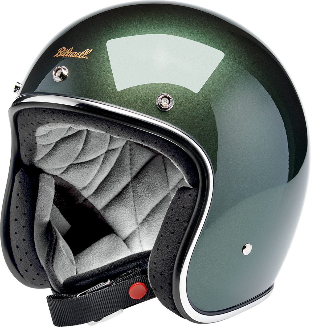 BILTWELL Bonanza Helmet - Metallic Sierra Green - Large 1001-324-204