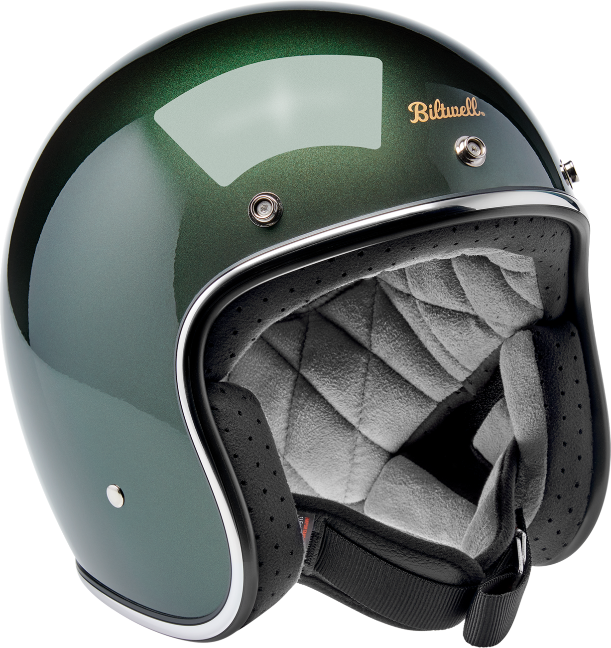 BILTWELL Bonanza Helmet - Metallic Sierra Green - Large 1001-324-204
