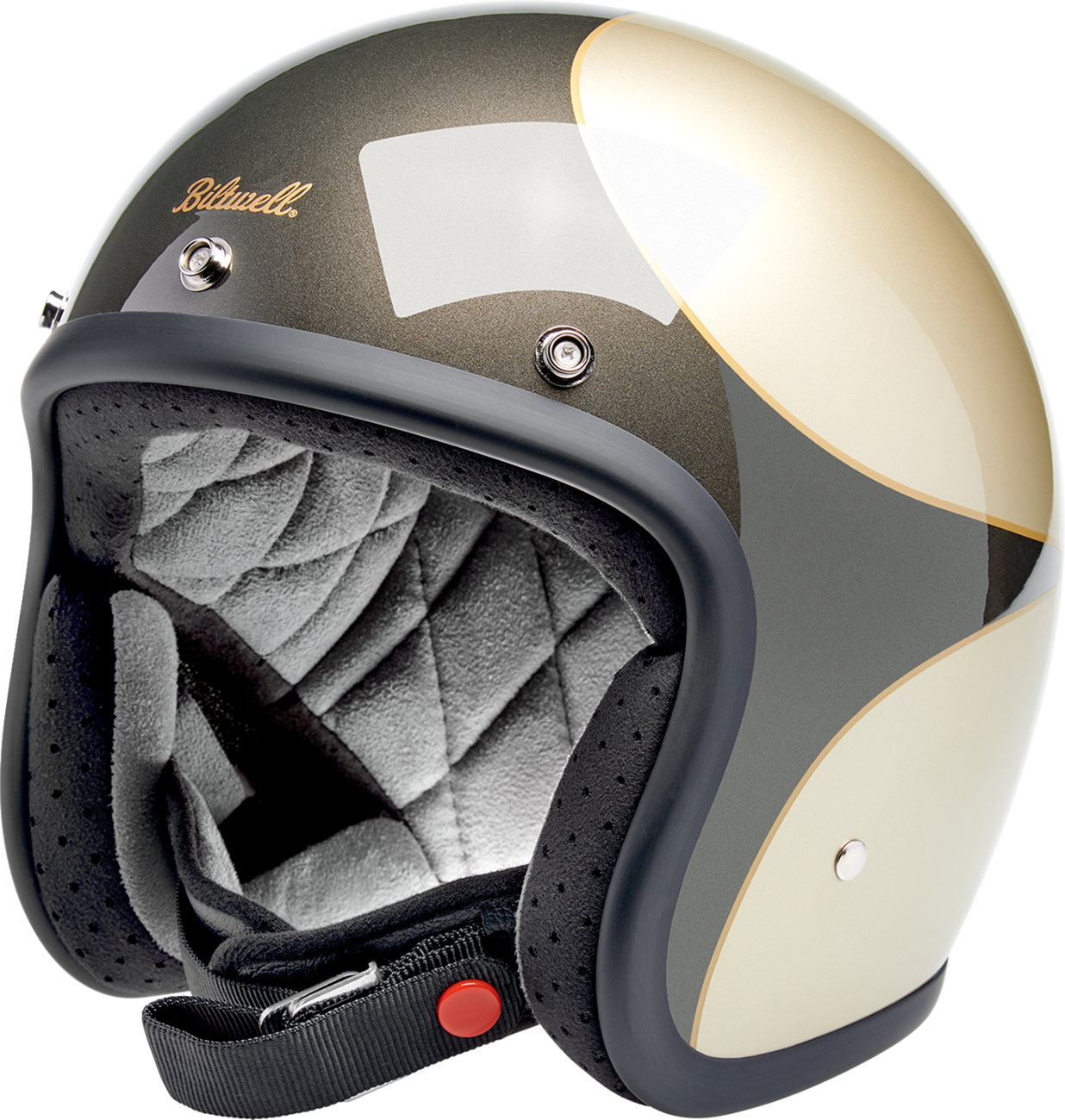 BILTWELL Bonanza Helmet - Scallop - Metallic Charcoal/Champagne - XS 1001-589-201