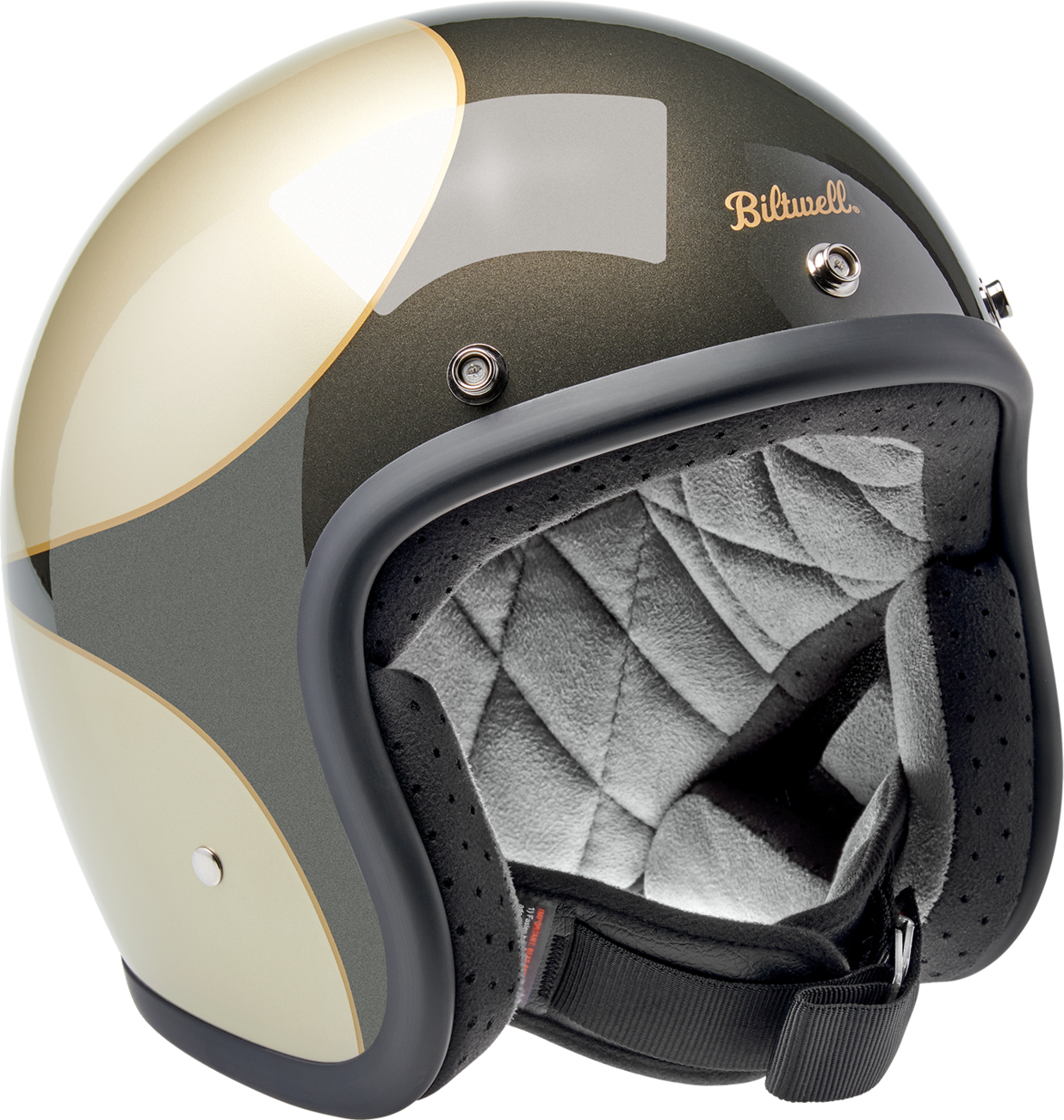 BILTWELL Bonanza Helmet - Scallop - Metallic Charcoal/Champagne - XS 1001-589-201