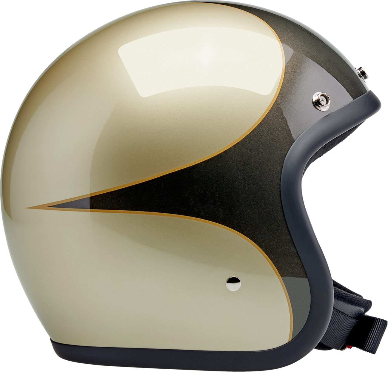 BILTWELL Bonanza Helmet - Scallop - Metallic Charcoal/Champagne - XS 1001-589-201