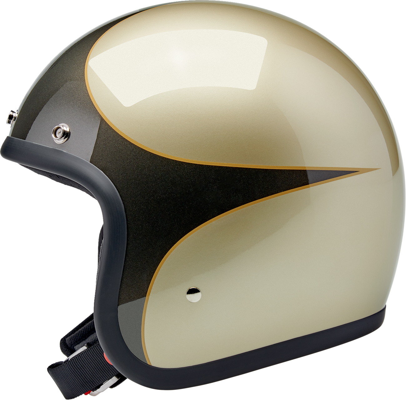 BILTWELL Bonanza Helmet - Scallop - Metallic Charcoal/Champagne - XS 1001-589-201