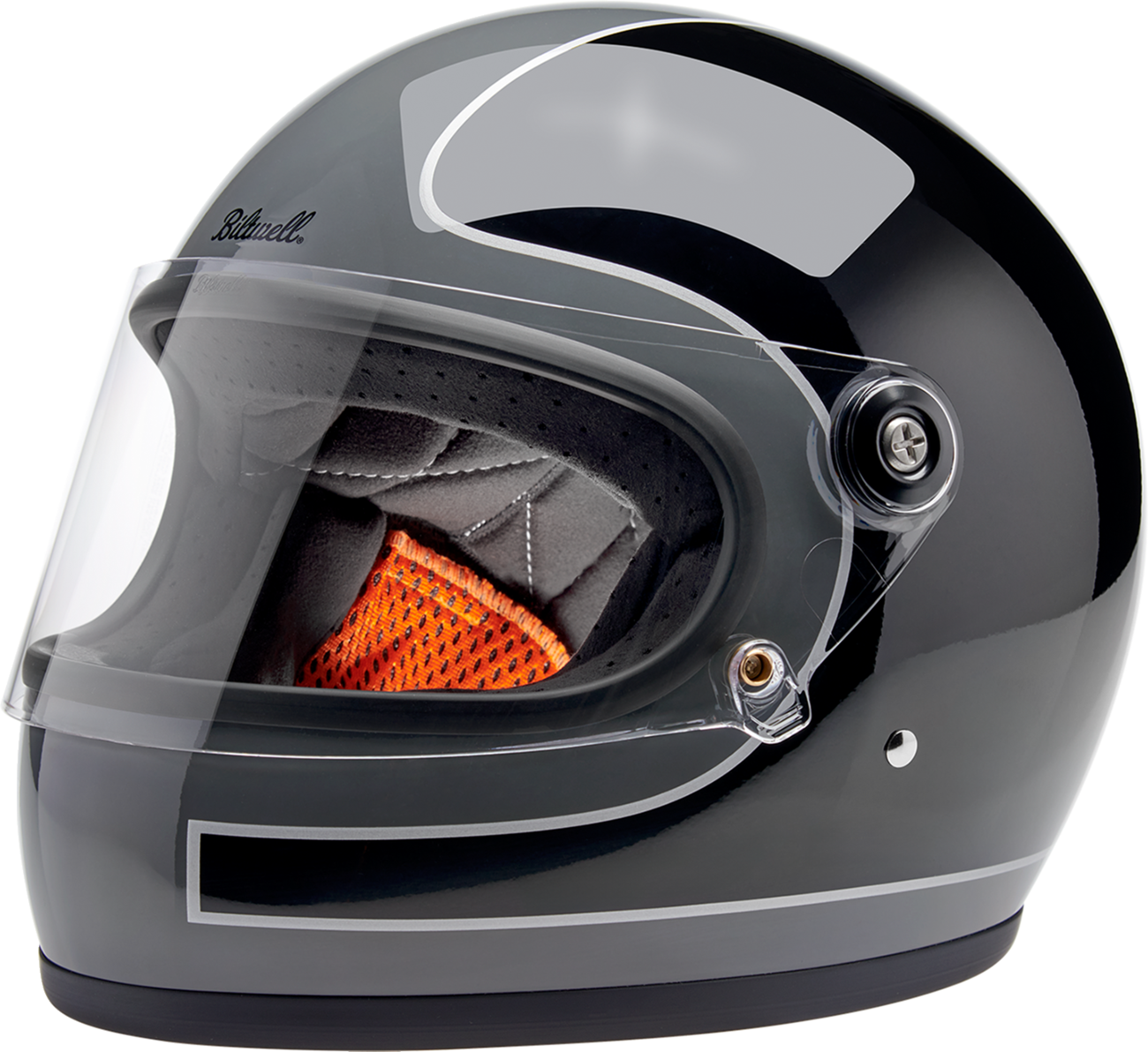 BILTWELL Gringo S Helmet - Tracker - Gloss Storm Gray/Black - XS 1003-562-501