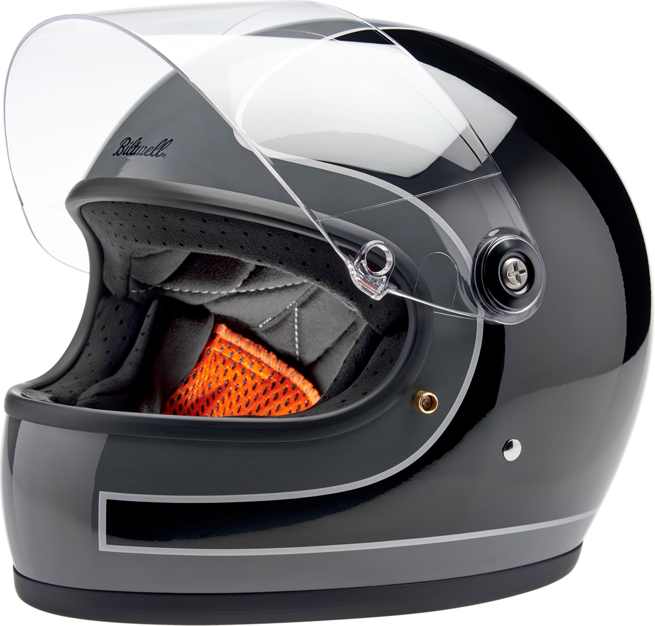 BILTWELL Gringo S Helmet - Tracker - Gloss Storm Gray/Black - XS 1003-562-501