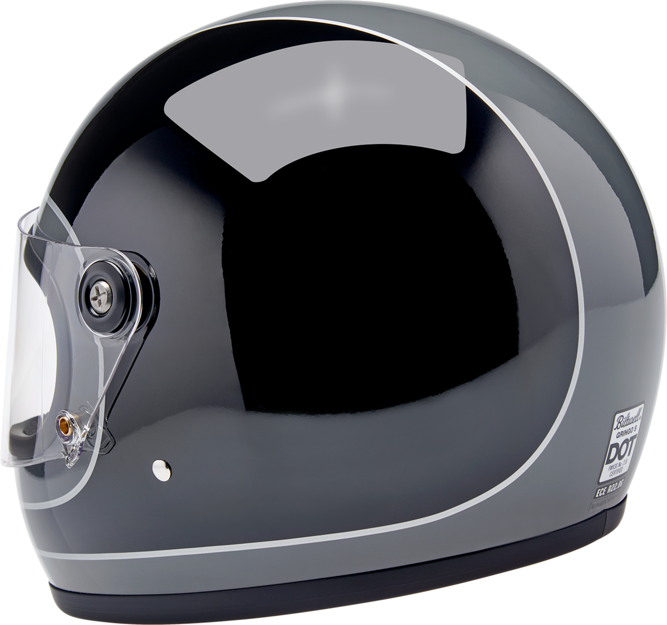 BILTWELL Gringo S Helmet - Tracker - Gloss Storm Gray/Black - XS 1003-562-501