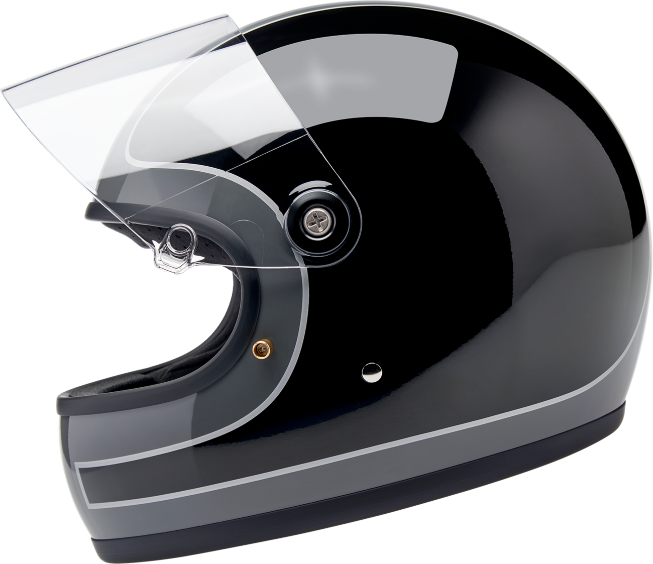 BILTWELL Gringo S Helmet - Tracker - Gloss Storm Gray/Black - XS 1003-562-501