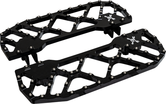BURLY BRAND MX-Evolution Floorboards - Rider - Black - FLH/FLT '85-'25 B13-1053B