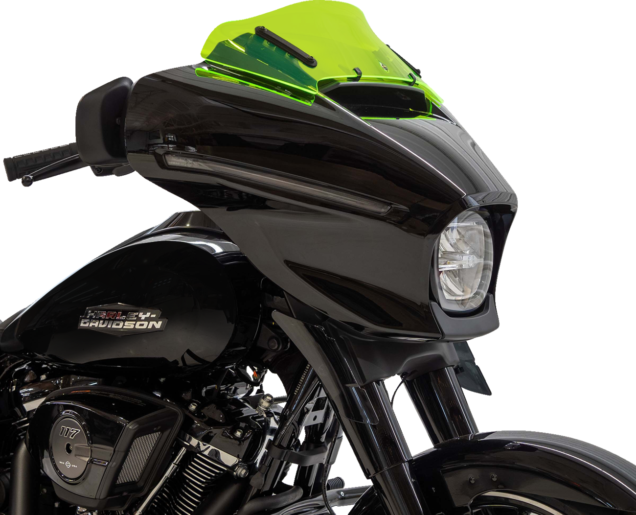 KLOCK WERKS Kolor Flare™ Windshield - 6-1/2" - Green Ice - FLHX KWW-01-0739