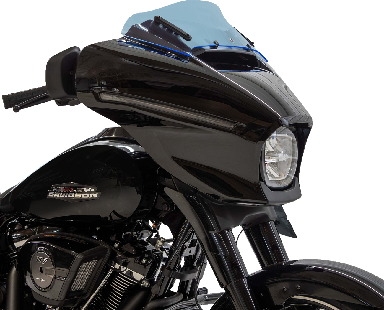 KLOCK WERKS Kolor Flare™ Windshield - 6-1/2" - Blue Ice - FLHX KWW-01-0740