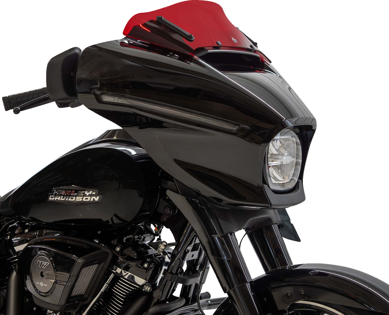 KLOCK WERKS Kolor Flare™ Windshield - 6-1/2" - Red - FLHX KWW-01-0741
