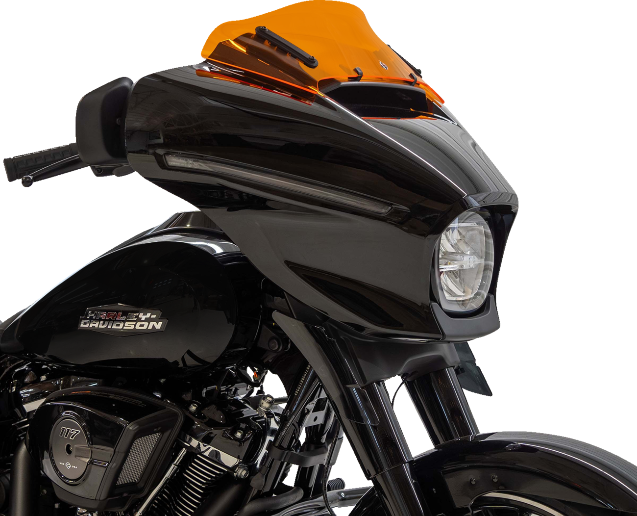 KLOCK WERKS Kolor Flare™ Windshield - 6-1/2" - Orange - FLHX KWW-01-0742