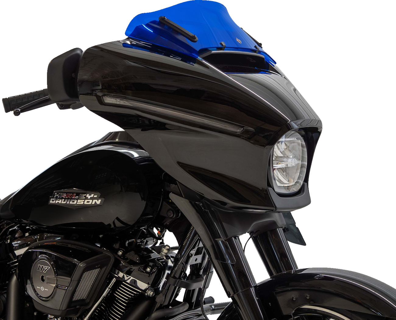 KLOCK WERKS Kolor Flare™ Windshield - 6-1/2" - Blue - FLHX KWW-01-0745