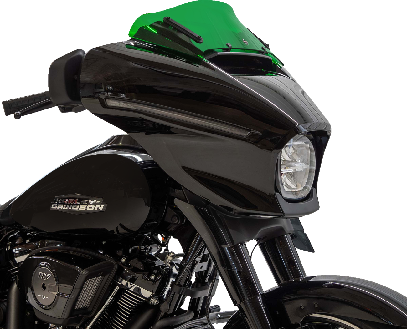 KLOCK WERKS Kolor Flare™ Windshield - 6-1/2" - Green - FLHX KWW-01-0744