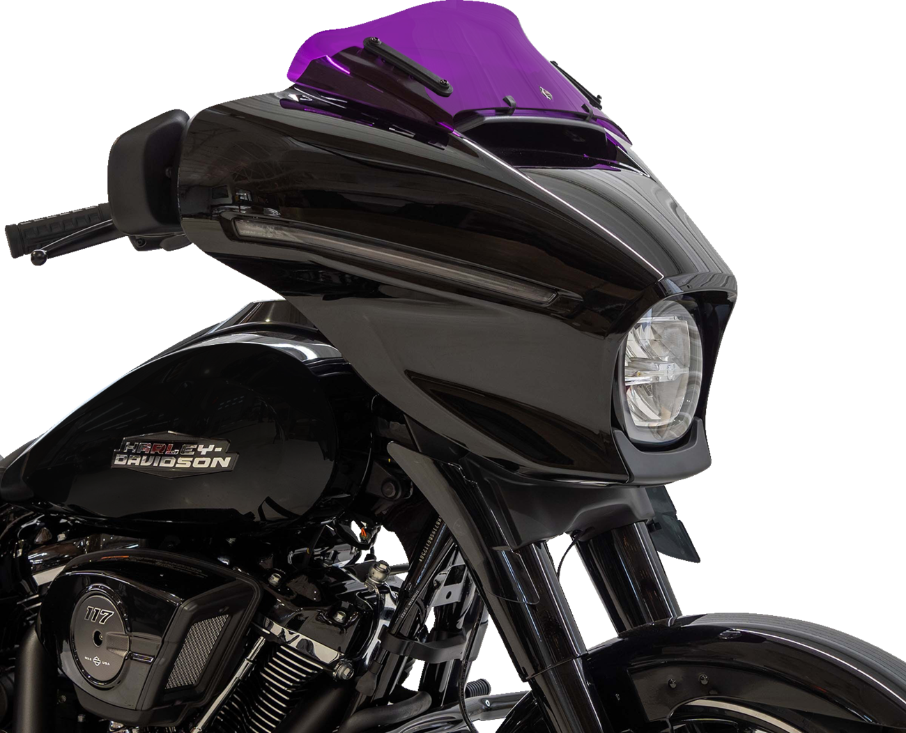 KLOCK WERKS Kolor Flare™ Windshield - 6-1/2" - Purple - FLHX KWW-01-0746