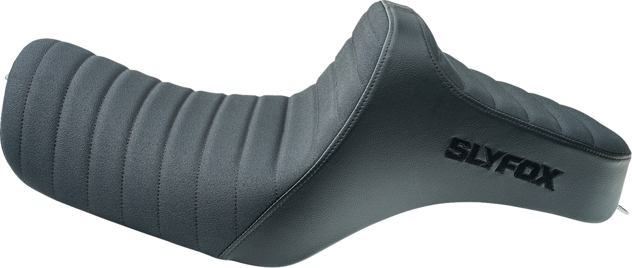 SLYFOX High Noon Seat - Vinyl with Classic Stitch and Black Logo - Black Stitch - XL (2004-2022) | Part Number 4709A-SlyFox