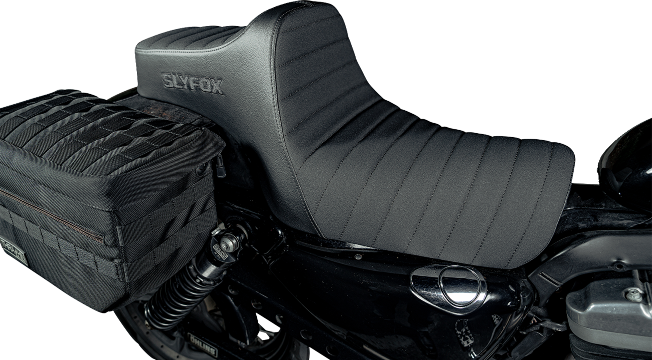 SLYFOX High Noon Seat - Vinyl with Classic Stitch and Black Logo - Black Stitch - XL (2004-2022) | Part Number 4709A-SlyFox